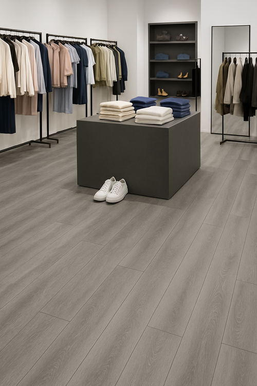 Suelo vinílico NPFloors 5027 PVC Click Ceniza 6mm